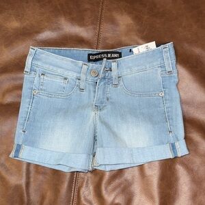 Light Blue Express Low Rise Women's Shorts